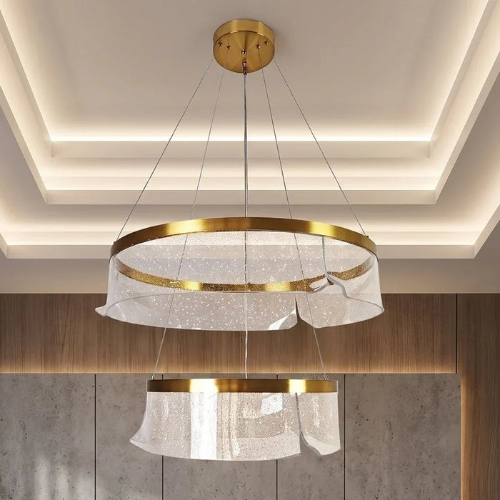 Gold LED Chandelier - 60cm - For Living Room