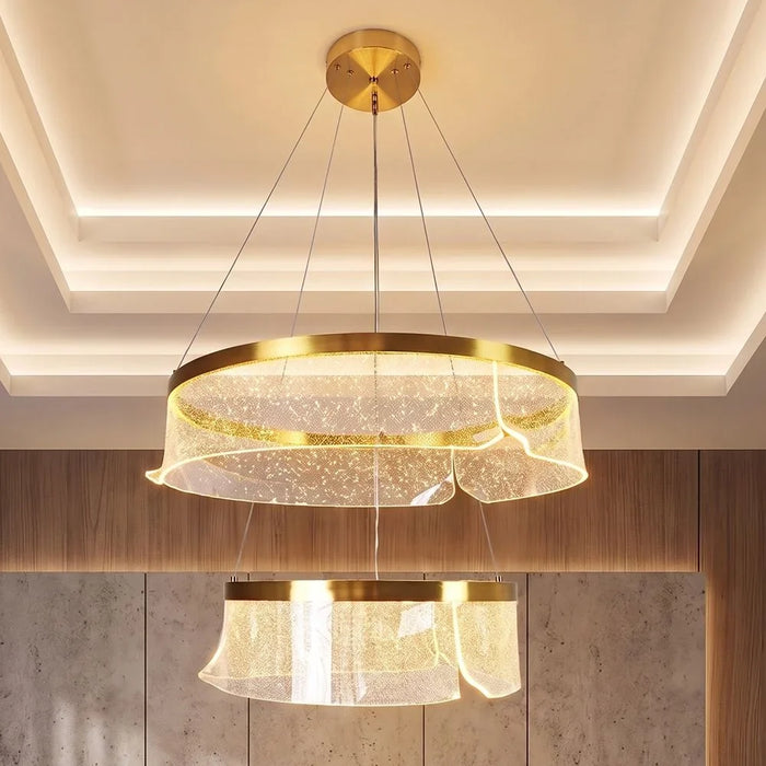 Gold LED Chandelier - 60cm - For Living Room