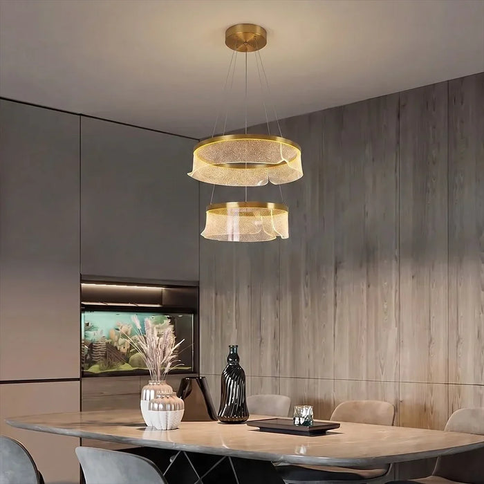 Gold LED Chandelier - 60cm - For Living Room