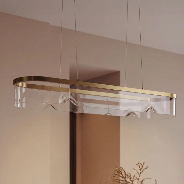 LED Pendant Light - Gold and Clear