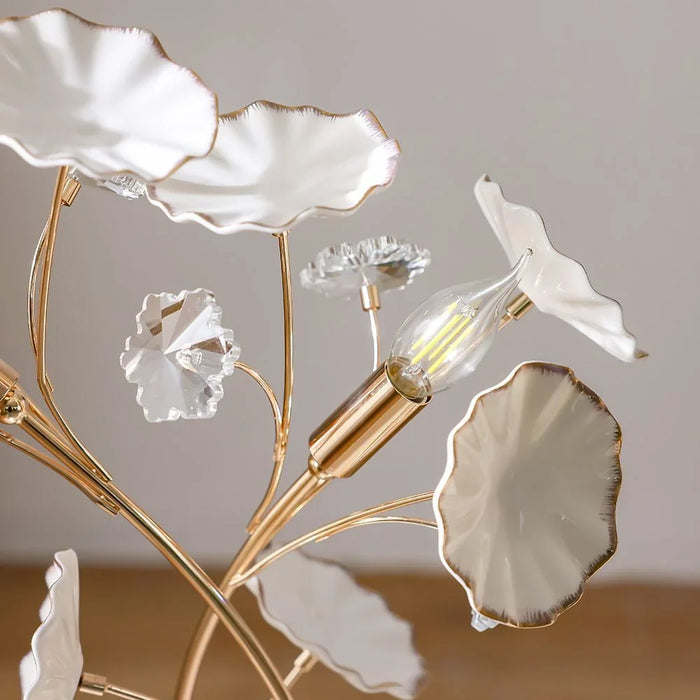Roma Table Lamp Ceramic+Metal+Crystal D60 Xh120X W60 E14 Golden