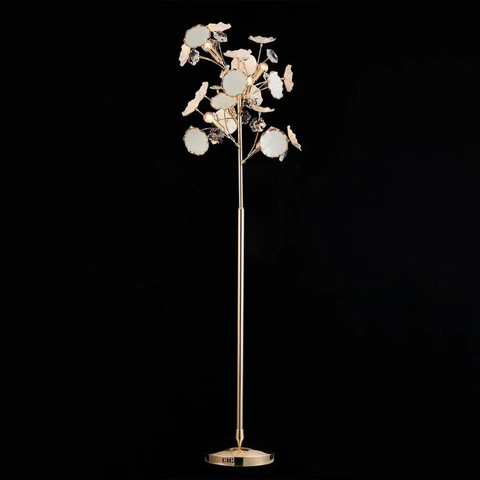 Roma Floor Lamp Ceramic+Metal+Crystal D60 Xh120X W60 E14 Golden