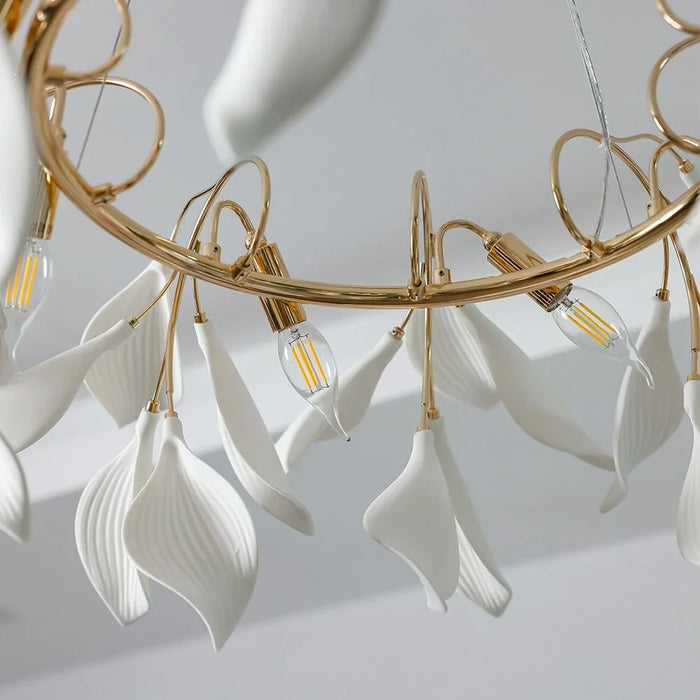 Cecilia Chandelier Ceramic+Metal D60 Xh120X W60 E14 Golden