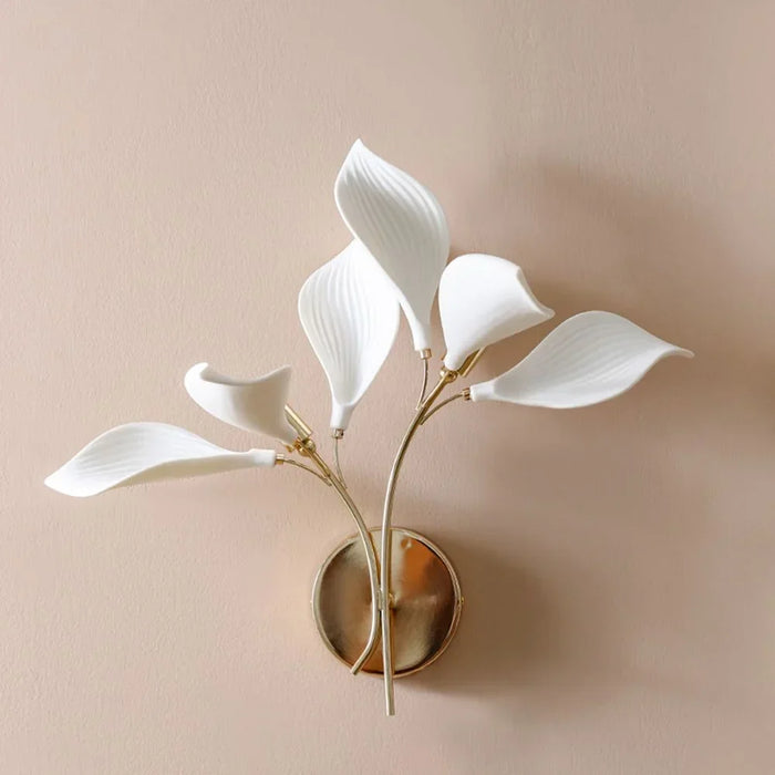 Cecilia Wall Bracket Ceramic+Metal L45xW45xH35cm E14 Golden
