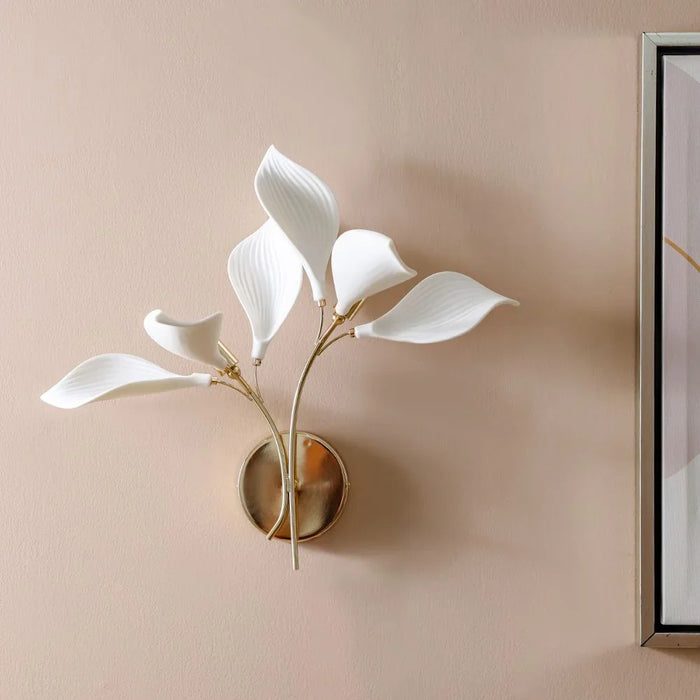 Cecilia Wall Bracket Ceramic+Metal L45xW45xH35cm E14 Golden