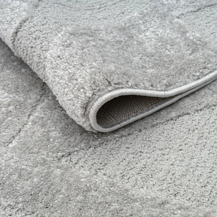 La Perle Modern Abstracts Rug | Washable Modern Rugs Style | Polypropylene + Polyester Area Rug Floor Covering | Indoor Carpet For Living Room Dining Bedroom 240X340cm-Grey