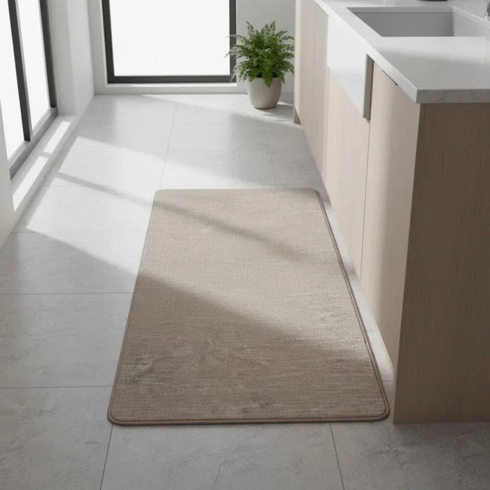 Beluxe Softy Fabric Anti-Slip Washable Kitchen Runner Mat 45x120cm - Beige | Non-Slip, Stain-Resistant, Durable Area Rug For Kitchen & Home
