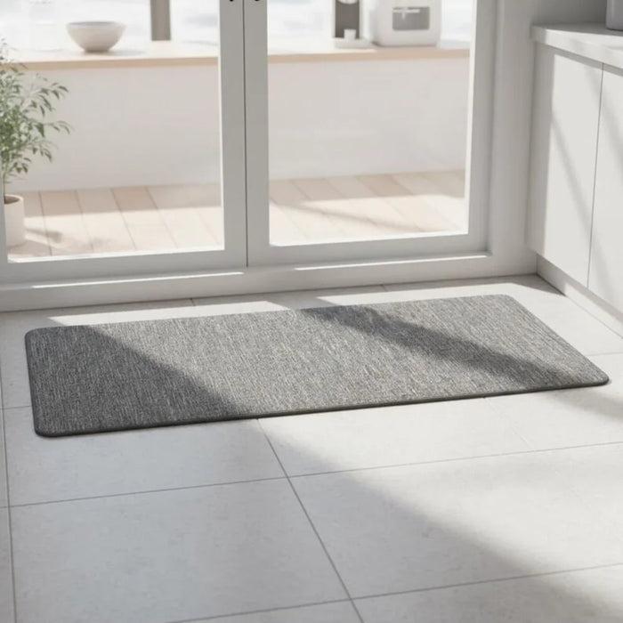 Beluxe Softy Fabric Anti-Slip Washable Kitchen Runner Mat 45x120cm - Grey | Non-Slip, Stain-Resistant, Durable Area Rug For Kitchen & Home