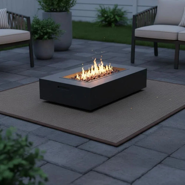 Outdoor Fire Resistant Washable Mat 100X120 cm Brown
