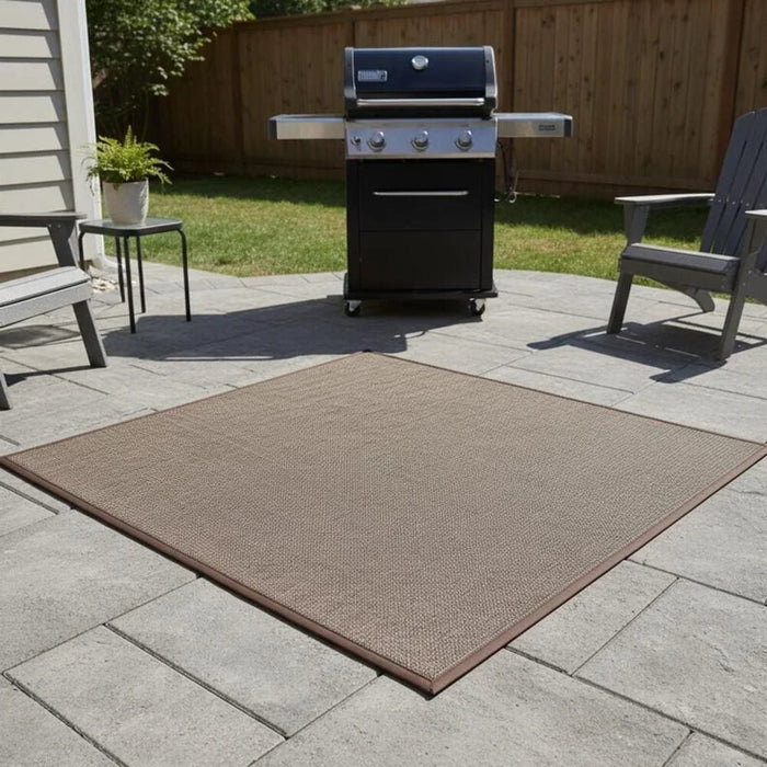 Outdoor Fire Resistant Washable Mat 100X120 cm Brown