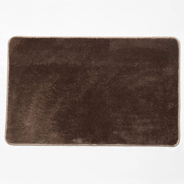 Beluxe Oasis Water Absorbent Micro-Fiber Rubber Bath Mat 50x80cm Tan - Soft, Non-Slip Bathroom Rug For Quick Drying & Comfort - Ideal For Shower & Spa Use
