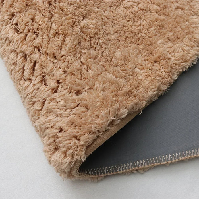 Beluxe Soffy Water Absorbent Anti-Slip Microfiber Bath Mat Set - Beige 80x50cm | Soft, Durable, Non-Slip Bathroom Rug For Ultimate Comfort & Safety