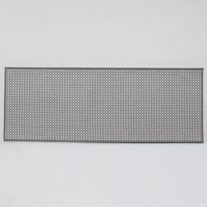 Beluxe Tiko Chenille Woven Fabric Rubber Kitchen Mat 45x120cm - Grey | Non-Slip, Water-Absorbent Area Rug For Kitchen & Home | Durable & Stain-Resistant Floor Mat