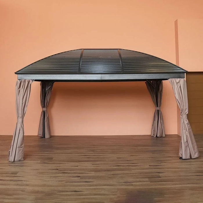 Montero Gazebo Aluminium Frame Patio Tent Canopy For Garden Brown 300x400cm