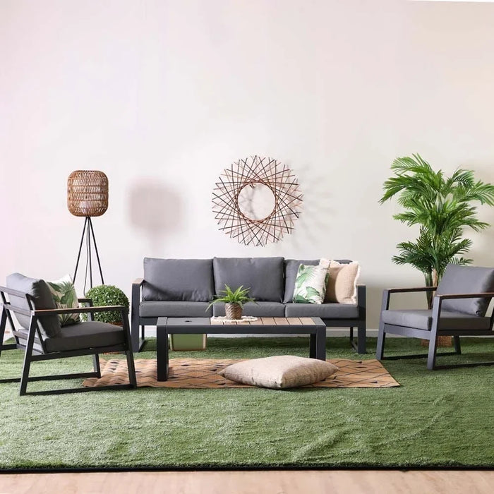 Roma 5-Seater Outdoor Sofa Set Aluminium Frame Modern Garden Furniture Gray