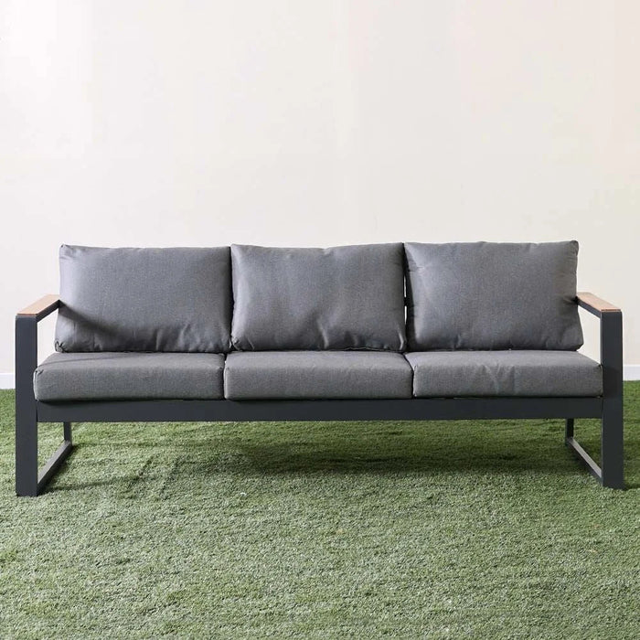 Roma 5-Seater Outdoor Sofa Set Aluminium Frame Modern Garden Furniture Gray