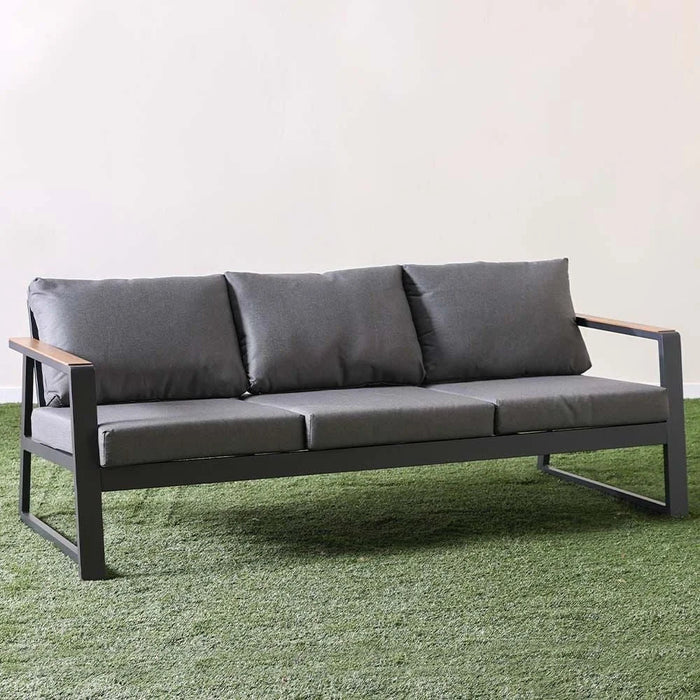 Roma 5-Seater Outdoor Sofa Set Aluminium Frame Modern Garden Furniture Gray