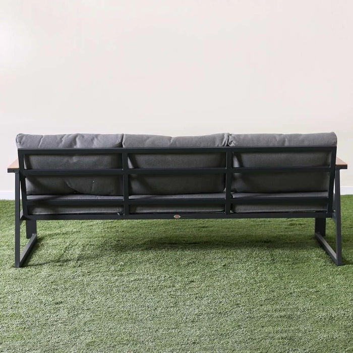 Roma 5-Seater Outdoor Sofa Set Aluminium Frame Modern Garden Furniture Gray