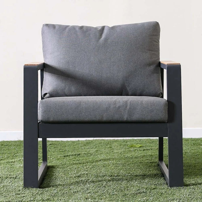 Roma 5-Seater Outdoor Sofa Set Aluminium Frame Modern Garden Furniture Gray