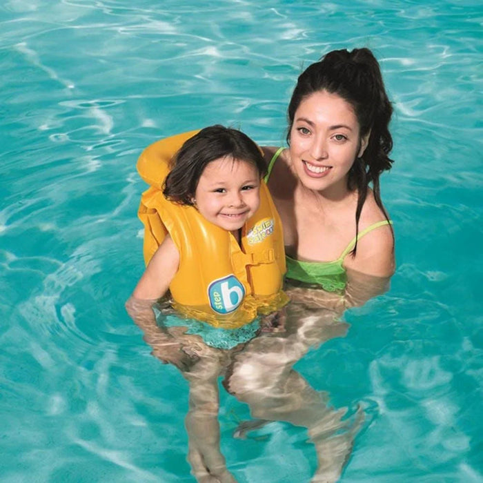 Bestway Swim Safe Vest Baby Step B Swimming Pool Floater Pool And Swimming Accessories 51X46 Yellow