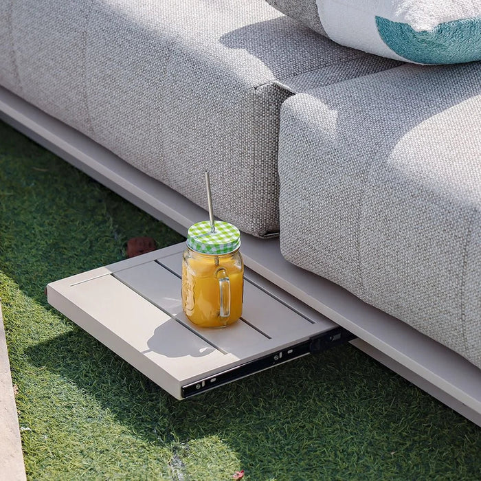 Deluxe Sun Lounger| All Weather Patio Sunloungers | Single Relaxing Chair |  Modern Design Outdoor Furniture For Gardens Lawns Poolsides L205xW80xH40cm - Champagne