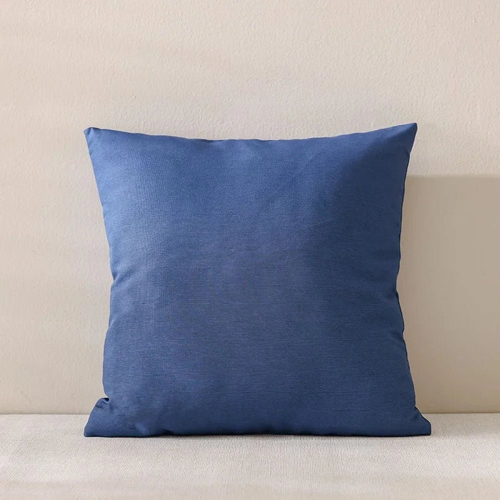 Sapphire Blue Outdoor Cushion 45x45cm - Soft Polyester Toss Pillow with Zipper, No Piping - Ideal for Garden Accessories & Outdoor Relaxation - Easy Care