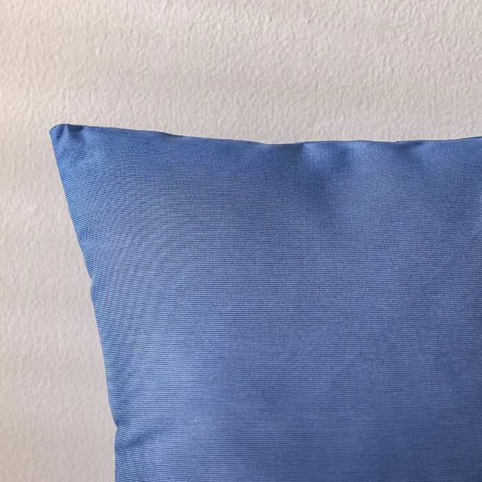 Sapphire Blue Outdoor Cushion 45x45cm - Soft Polyester Toss Pillow with Zipper, No Piping - Ideal for Garden Accessories & Outdoor Relaxation - Easy Care