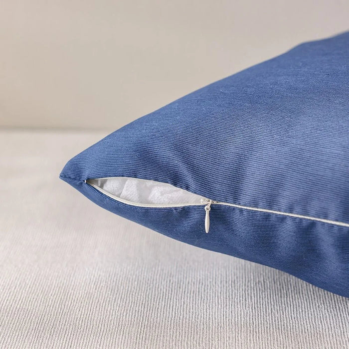 Sapphire Blue Outdoor Cushion 45x45cm - Soft Polyester Toss Pillow with Zipper, No Piping - Ideal for Garden Accessories & Outdoor Relaxation - Easy Care