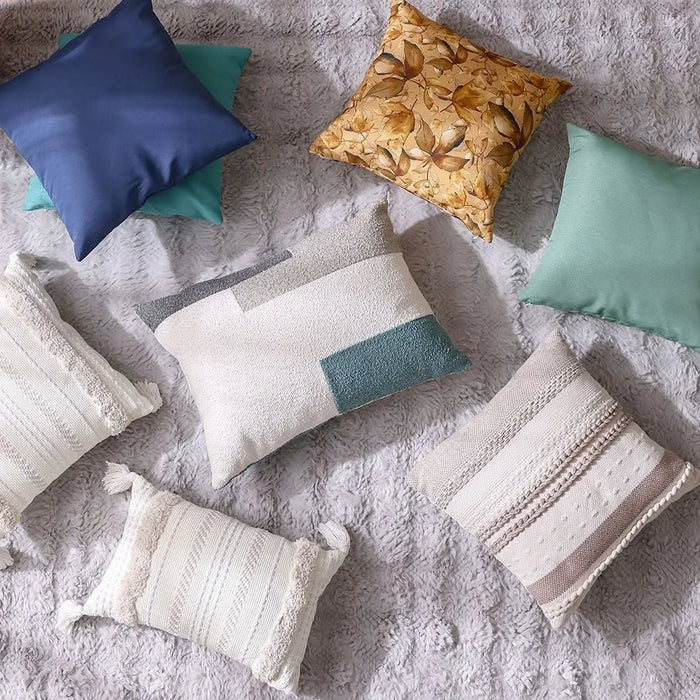 Sapphire Blue Outdoor Cushion 45x45cm - Soft Polyester Toss Pillow with Zipper, No Piping - Ideal for Garden Accessories & Outdoor Relaxation - Easy Care