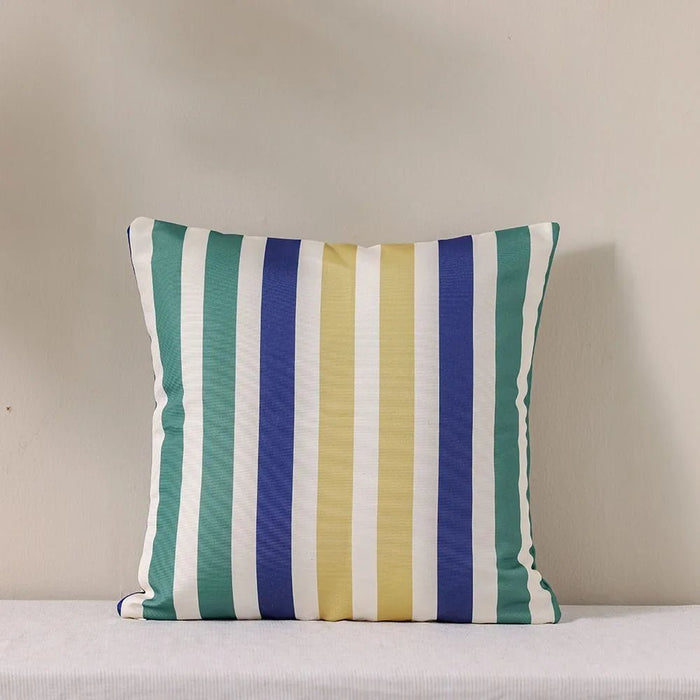 Toss Pillow With Zipper Without Piping | Patio Throw Pillow Garden Farmhouse Decor | Decorative Cushion For Outdoor Seating Chair Sofa Swing Gazebo 45X45cm-Print Timeless Stripe