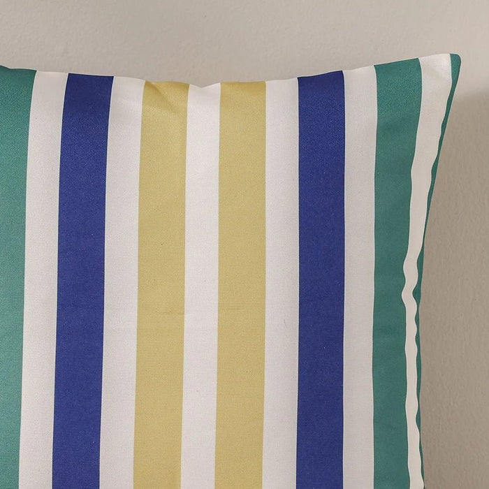 Toss Pillow With Zipper Without Piping | Patio Throw Pillow Garden Farmhouse Decor | Decorative Cushion For Outdoor Seating Chair Sofa Swing Gazebo 45X45cm-Print Timeless Stripe