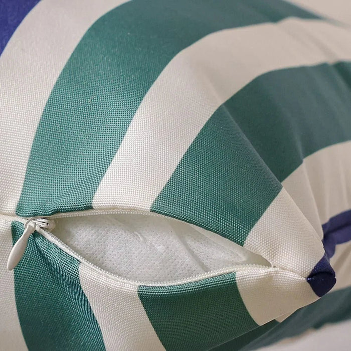 Toss Pillow With Zipper Without Piping | Patio Throw Pillow Garden Farmhouse Decor | Decorative Cushion For Outdoor Seating Chair Sofa Swing Gazebo 45X45cm-Print Timeless Stripe