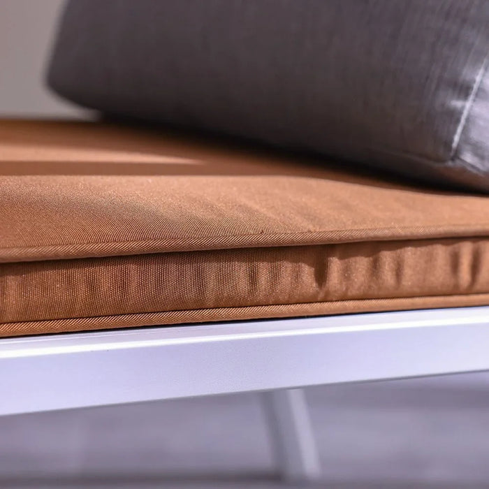 Square Outdoor Seat Cushion with Zipper - Solid Cocoa, 58x58x5cm - Comfortable Polyester Garden Accessory - Ideal for Patio Furniture