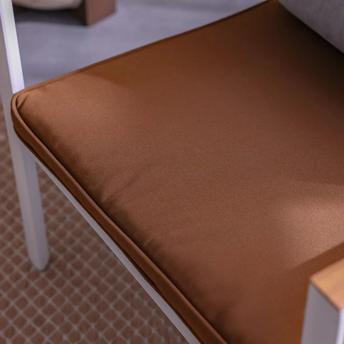 Square Outdoor Seat Cushion with Zipper - Solid Cocoa, 58x58x5cm - Comfortable Polyester Garden Accessory - Ideal for Patio Furniture