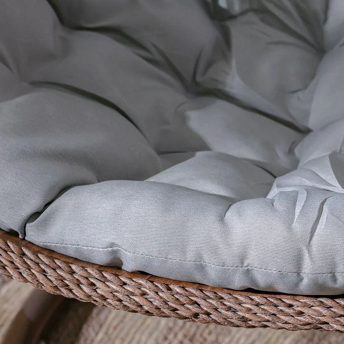 Round Outdoor Cushion - Light Grey - For Garden Sofa
