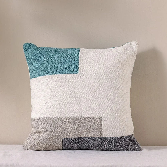 Woven Cushion  | Patio Throw Pillow Garden Farmhouse Decor | Decorative Cushion For Outdoor Seating Chair Sofa Swing Gazebo 45X45cm-Glacial Mosaic