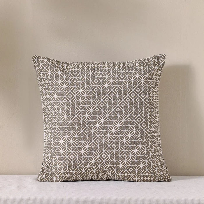 Woven Cushion  | Patio Throw Pillow Garden Farmhouse Decor | Decorative Cushion For Outdoor Seating Chair Sofa Swing Gazebo 45X45cm-Outpost Neutrals