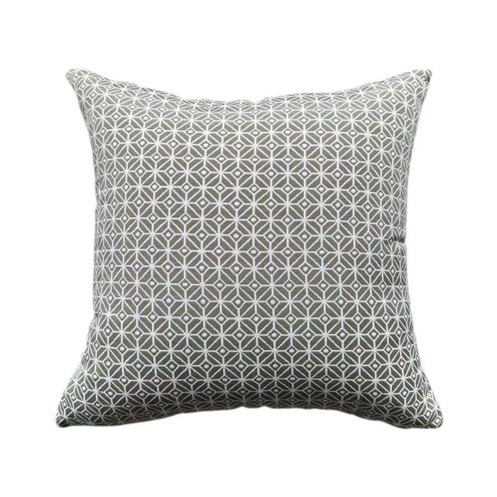 Woven Cushion  | Patio Throw Pillow Garden Farmhouse Decor | Decorative Cushion For Outdoor Seating Chair Sofa Swing Gazebo 45X45cm-Outpost Neutrals