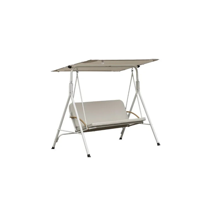 Lydia Grey 3-Seater Outdoor Swing, Polyester Garden Patio Swing Chair With 6-Month Warranty For Relaxed Seating