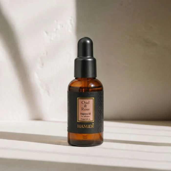 Hamidi Oud & Rose Diffuser Oil 60ml, Multi Colour, Home Fragrance Diffuser Oil For Aroma Use, For Home Styling, Tabletop Display And Interior Ambience