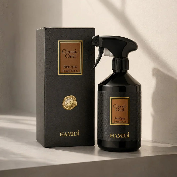 Hamidi Classic Oud Room Spray 500ml, Multi Colour, Home Fragrance Room Spray For Interior Scenting, For Home Styling, Tabletop Display And Interior Ambience