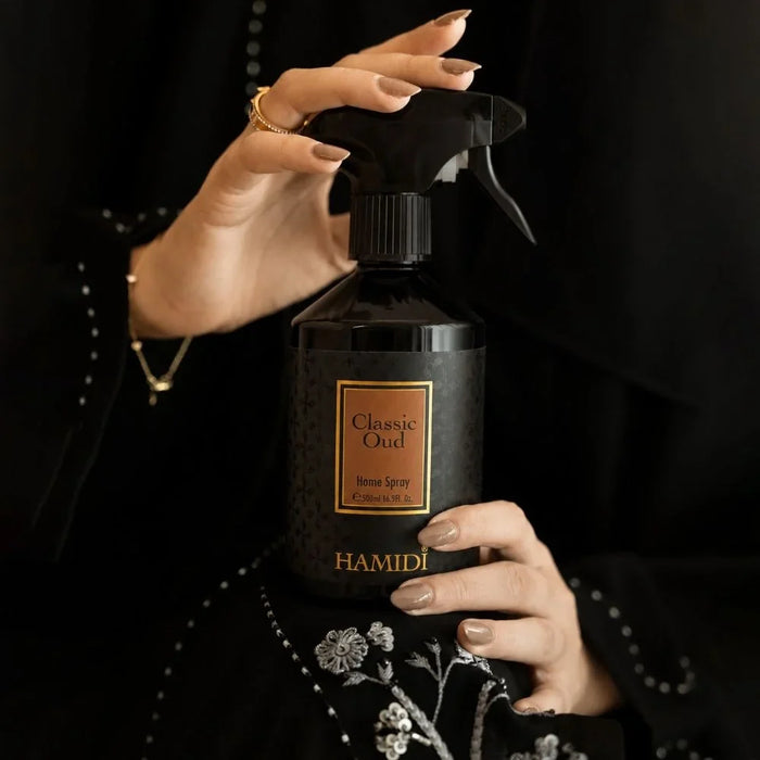 Hamidi Classic Oud Room Spray 500ml, Multi Colour, Home Fragrance Room Spray For Interior Scenting, For Home Styling, Tabletop Display And Interior Ambience