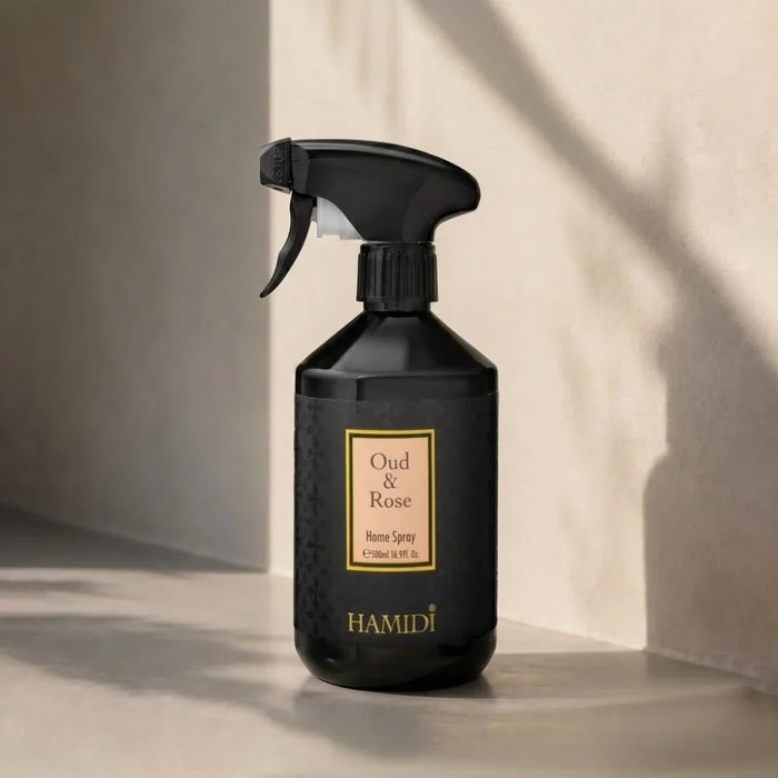 Hamidi Oud & Rose Room Spray 500ml, Multi Colour, Home Fragrance Room Spray For Interior Scenting, For Home Styling, Tabletop Display And Interior Ambience
