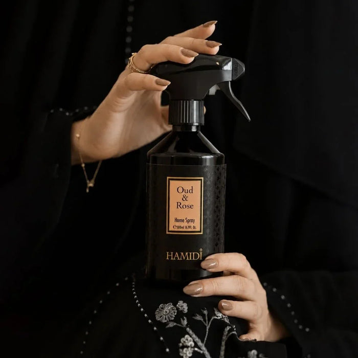 Hamidi Oud & Rose Room Spray 500ml, Multi Colour, Home Fragrance Room Spray For Interior Scenting, For Home Styling, Tabletop Display And Interior Ambience