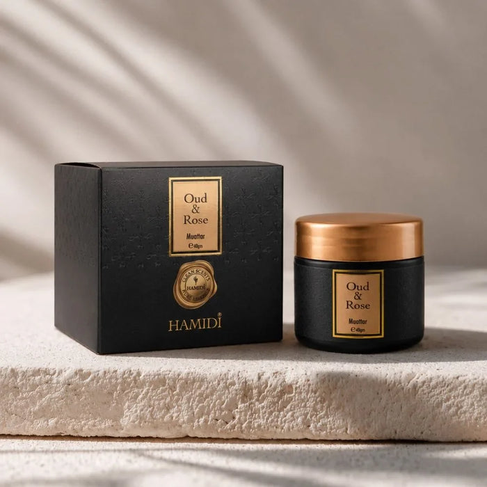 Hamidi Oud & Rose Muattar 40Gm, Multi Colour, Perfumed Muattar Home Fragrance For Majlis, For Home Styling, Tabletop Display And Interior Ambience