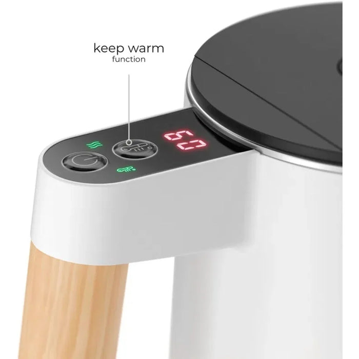 Milano Luxe Electric Kettle with Wooden Handle