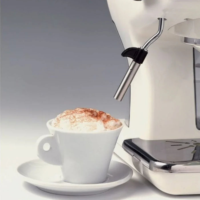 Ariete 1389/15 Retro Espresso Machine Blue, Coffee Maker With Milk Frother For Lattes Cappuccinos Powder And Pods