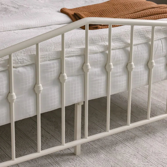 Bella Apex 160x200 Metal Queen Bed | Modern Design Metal Double-White