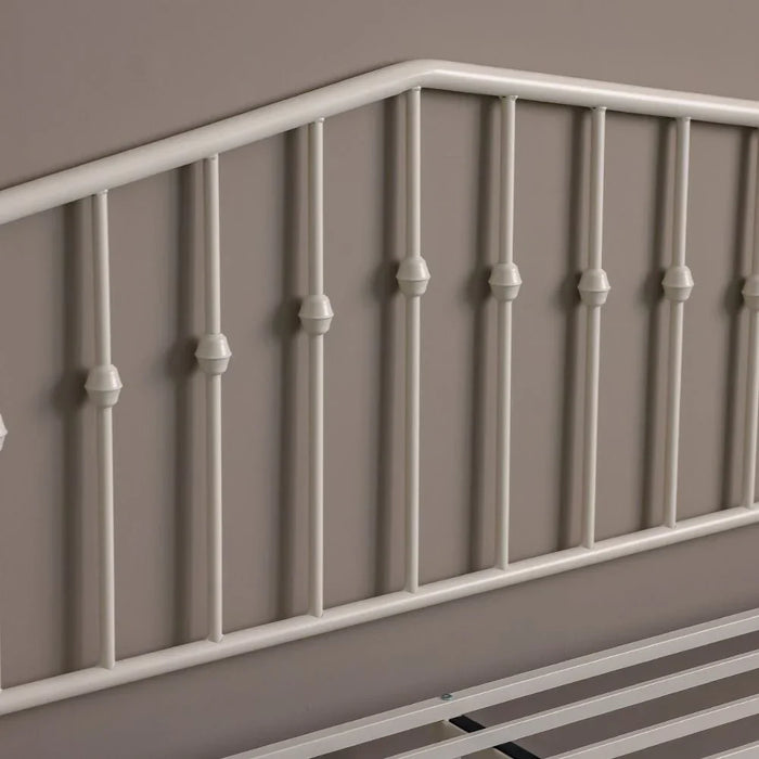 Bella Apex 160x200 Metal Queen Bed | Modern Design Metal Double-White