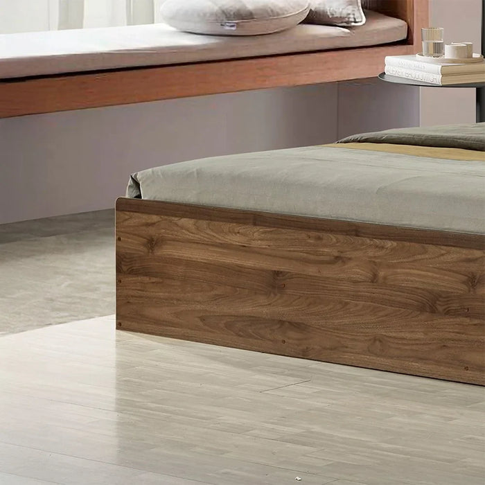 Supreme 180x200 King Size Bed – Spacious Design Modern Engineered Wood Frame, Stylish Headboard, Light Walnut Finish – Durable Bedroom Furniture